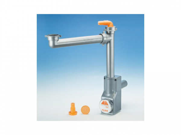 Lira Küchen Spülen Raumsparsiphon 1 Becken EXTRA SLIM 1 1/2" DN40-50 grau