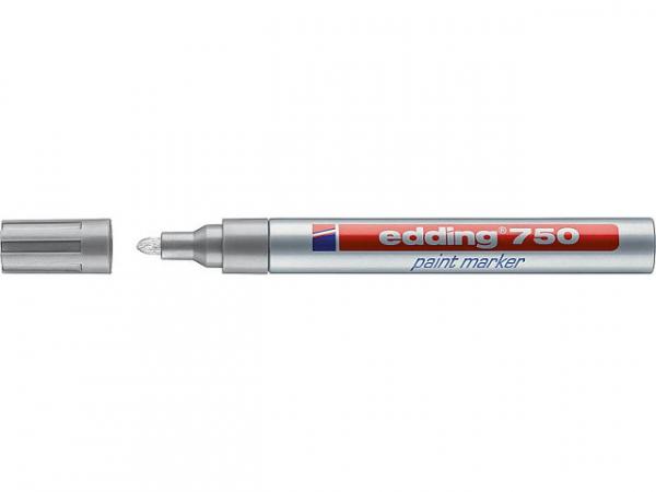 EDDING Lackmarker 750 silber Strichbreite 2 - 4mm Rundspitze