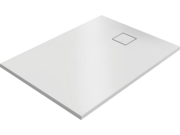 Duschwanne Hüppe EasyFlat Mineralguss weiß matt 1400x900x30 mm Ablauf:kurze Seite