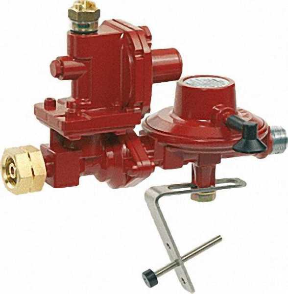 Niederdruckregler für Flüssiggasflaschenschen GF R1/2''lks. 4kg/h 50mbar für Flaschen 33 kg