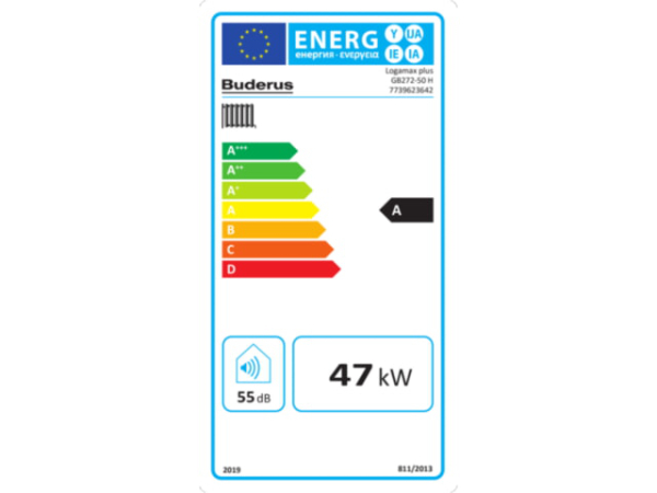 Buderus Gas-Brennwertkessel Logano plus GB272-50 Paket M GB272-50 H 47 kW mit Basiscontroller BC30.2 Pumpenanschlussgruppe Ausdehnungsgefäß