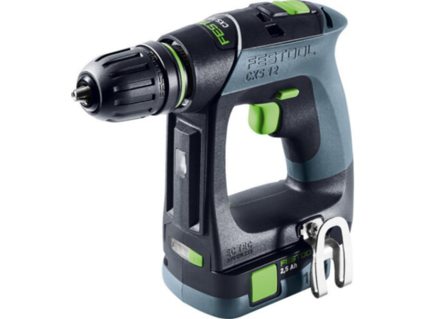 Akku-Bohrschrauber Festool CXS 12 2,5-Plus, 12 V mit 2x 2,5 Ah Akkus und Ladegerät