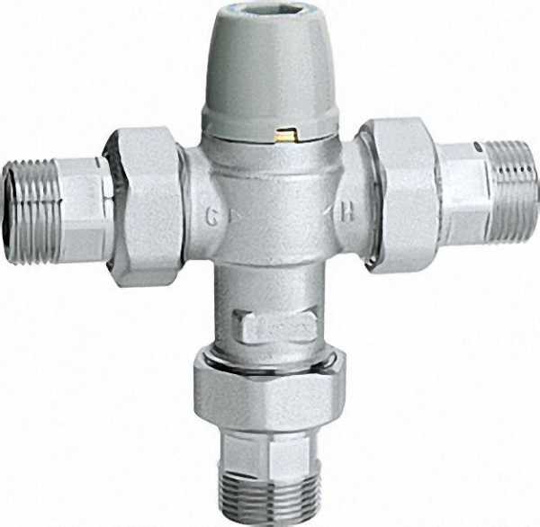 CALEFFI Thermomischer 5213 einstellbar, verchromt, 3/4'' Einstellbereich: 30°C bis 50°C