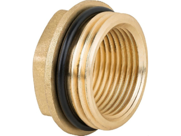 Reduzier-Stück mit AG-IG 1 1/4'' AGx1'' IG messing blank