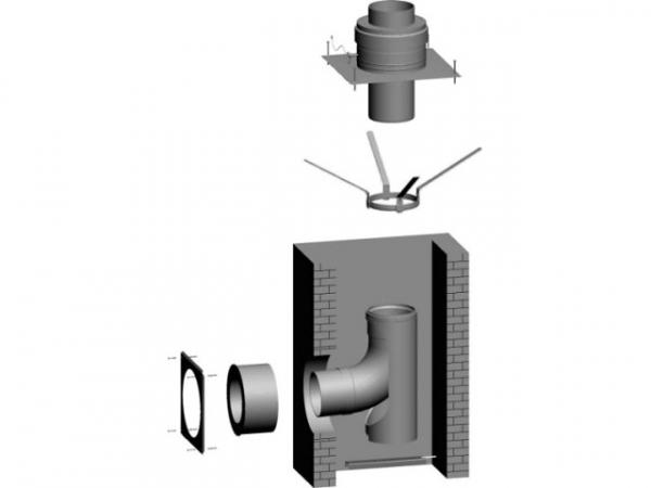 WOLF 2651294 Schachtbausatz DN160/160 für Gasbrennwertgeräte ab 50 kW