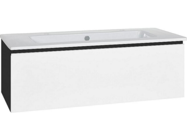 WTU + Keramik-WT ELA Korpus schwarz smt-Front Eiche Furnier hell,1210x420x510 mm