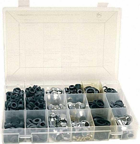 Quetschkupplungs-Sortiment Größe 270x180x42mm in PP-Box Gesamtinhalt 532 Stück