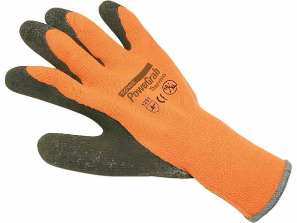 Grobstrickhandschuh, Paar Power Grap Thermo, orange/gelb Acryl/Baumwolle, Größe 10