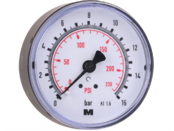 Manometer NG 63 axial 0 bis 16 bar