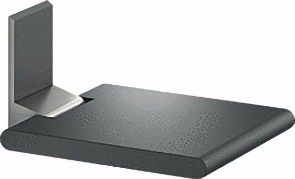 Klappsitz Serie Cavere aus Alu., Anthrazit-Metallic 95, 380x450mm, ohne Montageset