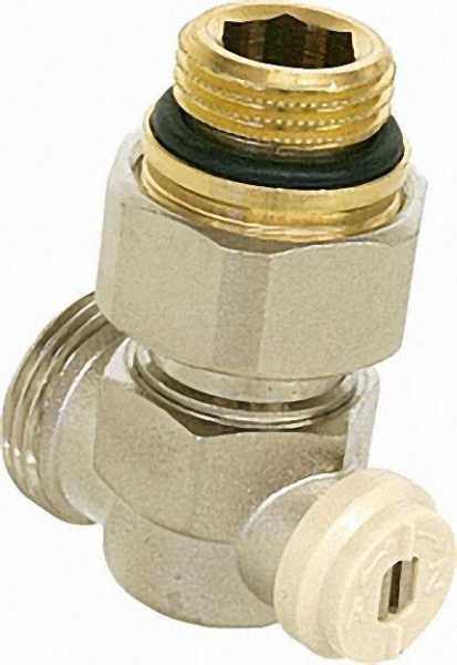 CALEFFI Einzelkugelhahn Eckform 1/2''AG Rohranschluss 3/4''