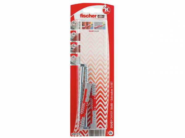 Fischer DuoPower 10x80 S mit Schraube, 537623, SB-Programm