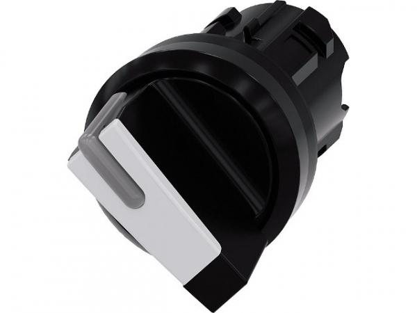 Knebelschalter beleuchtbar, 22mm rund, schwarz, weiß 3SU1002-2BC60-0AA0