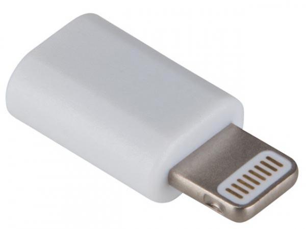 MICRO USB (BUCHSE) AUF LIGHTNING, 8-POLIG (STECKER) - WEIß PCMP63M