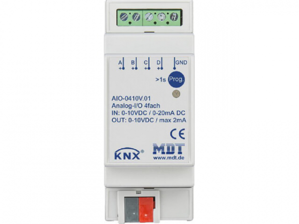 Analog Reiheneinbaugerät I/O 4-fach, 2TE, REG, 0-10 V, Ein-/Ausgang umschaltbar