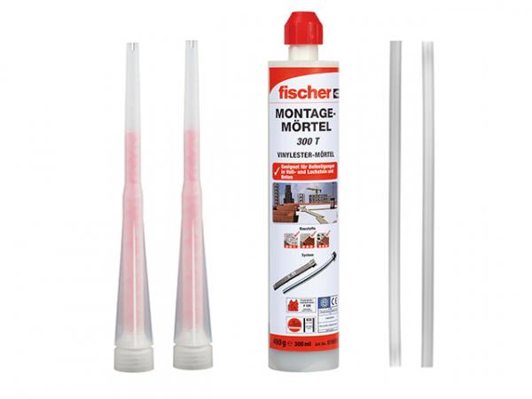 Fischer SET Montagemörtel 300 T inkl. 2 Statikmischer, 2 Fischer Verlängerungsschlauch