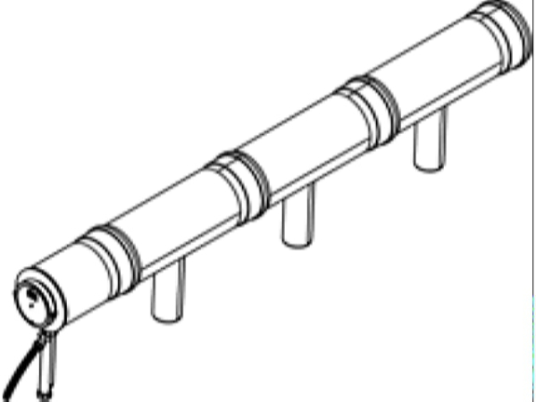 Viessmann Vitodens 200-W Abgaskaskade für 3 Heizkessel, Reihenaufstellung, PPs, einfacher Montage, ZK00679