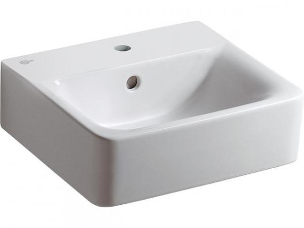 Handwaschbecken Cube Connect, aus Keramik,weiß, BxTxH 400x360x160mm