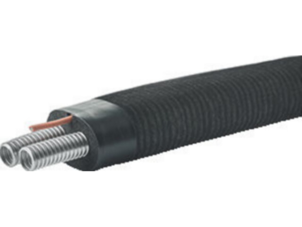 NMC Edelstahlwellrohr AEROLINE inox pro DN16 16x17mm isoliert 10m Rolle Buderus