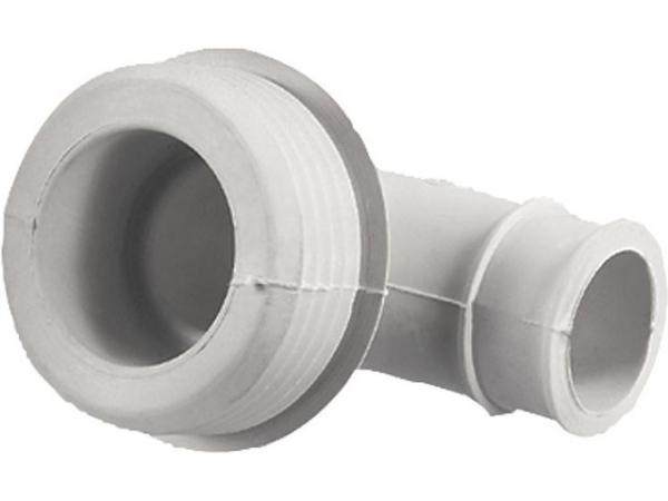 Gummi-Winkel-Spülrohrverbinder hell/ für Euro-WC D 55mm Druckspülrohr D 28/32mm