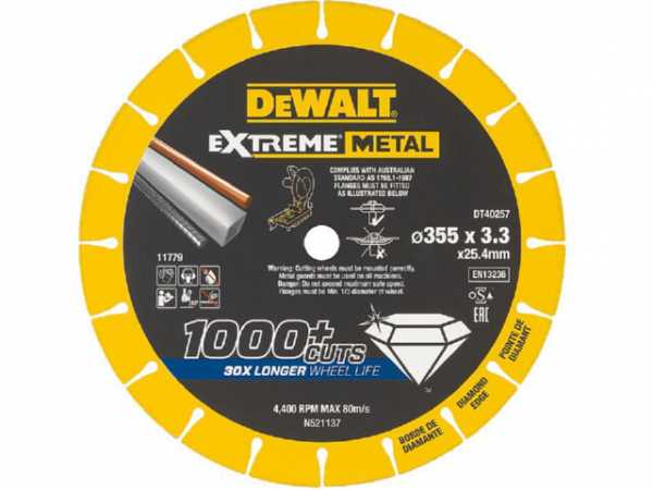 Diamant-Trennscheibe DeWALT DT40257-QZ, Ø350x3,3x25,4mm