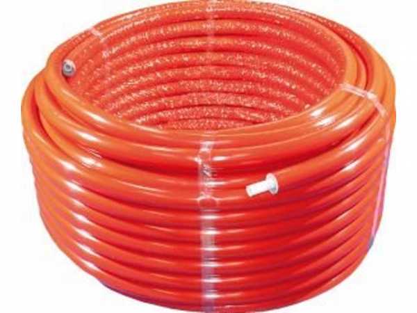 Mehrschichtverbundrohr PEX/AL 20x2,25 Isoliert 9 mm Ring 50 m 80957124