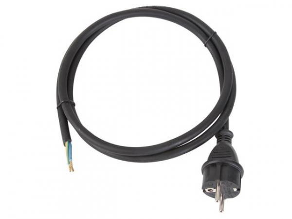 NETZKABEL - GUMMI - 1.5 m - 3G2.5 - CEE 7/7-STECKER AUF ENDE OHNE STECKER/KUPPLUNG EPC015R25