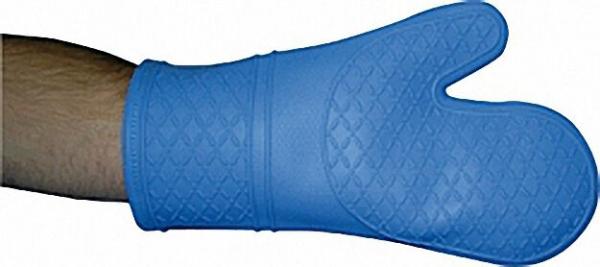 Hitzeschutzhandschuh Silikon, 30cm lang, hellblau links und rechts tragbar / 1 Stück