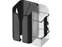 E-bike Wandhalterung für Bosch PowerPack mit fester Ladegerät Montage, schwarz kompatibel mit Akkus bis 95x95 mm