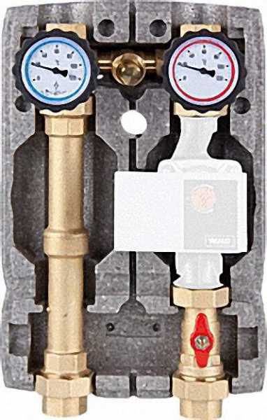 Heizkreisset Easyflow DN25 R1'' mit Isolierung ungemischt mit Überströmventil