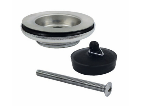 Ventilsieb Edelstahl, kompl mit Stopfen 1 1/4" x d60 mm, 80mm screw