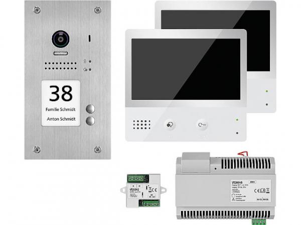 Video-Türsprechanlage VT200 UP 1xTürsprechstelle, 2xTaste 2xTouch-Innenstation