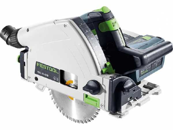 Akku-Tauchsäge Festool 2 x 18 V TSC 55 5,0 KEBI-Plus/XL-FS mit 2x 5Ah Akkus und Ladegerät mit Transportkoffer und Führungsschiene