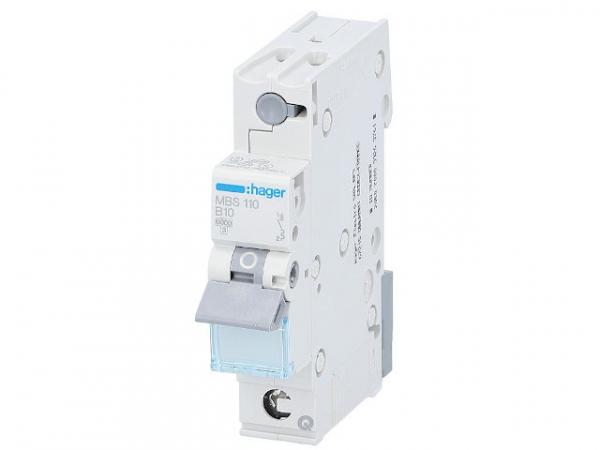 Leitungsschutzschalter Hager 1p,B10A,6kA,MBS110,QuickConnect