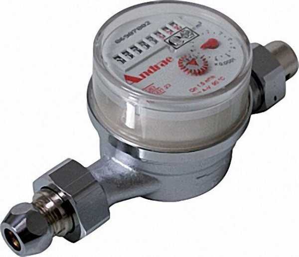 ANDRAE WT-Warmwasserzähler Q3 (Qn 1,5) - 1/2'' 3/4'' AG, Baulänge 80mm inklusive Beglaubaubigungs-Ge