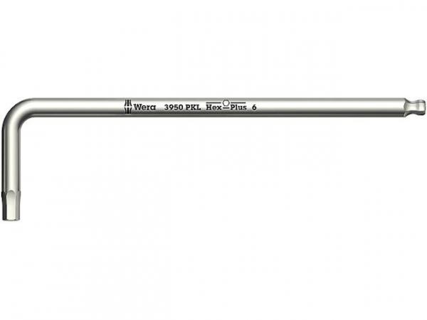 Winkelschlüssel Edelstahl 6-kant mit Kugelkopf, 10,0x224mm