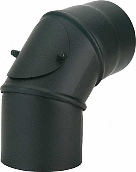Rauchrohrbogen grundiert, 150mm verstellbar 0-90 Grad