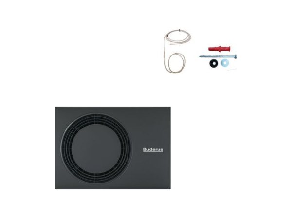 Buderus Logaplus M WLW-MB AH WLW-4 MB AH 4 kW Luft-Wasser-Wärmepumpe Hybrid außen anthrazit