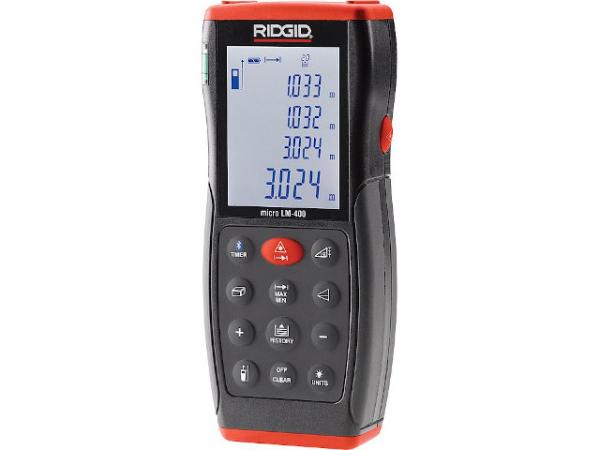 Laser Entfernungsmesser Ridgid LM400 Bluetooht, Reichweite max. 100m