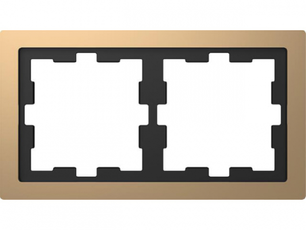 D-Life Metallrahmen, 2fach, Champagnermetallic