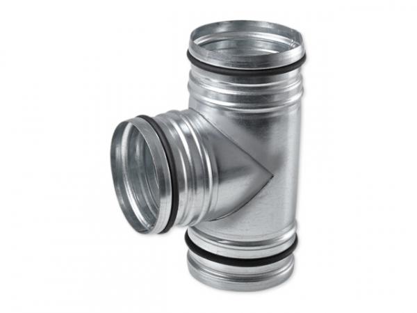 tecalor T-Stück DN160/125, Stahlblech verzinkt, LWF T 160-125
