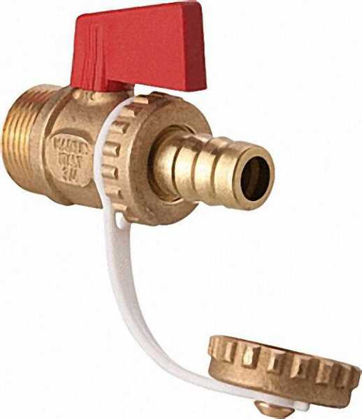 KFE-Kugelhahn mit Hebel R 3/4''Messing blank
