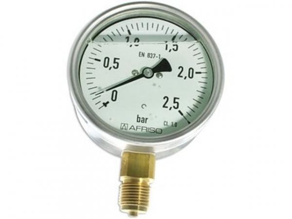 Manometer Glyzerin NG 100 radial 0 bis 2,5 bar