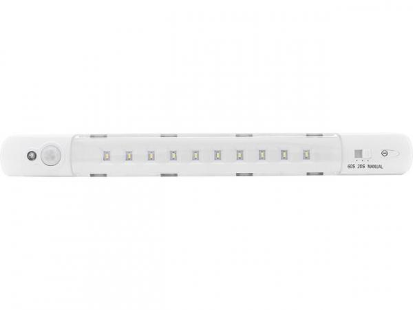 Unterbaulichtleiste LED Bewegungsmelder, Batterie, weiß, 260mm,IP20