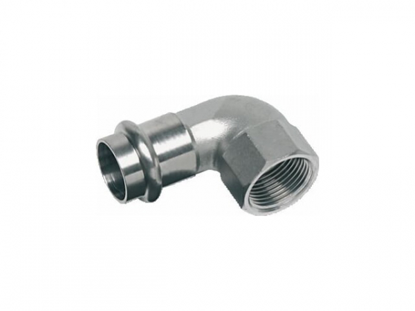 SANHA Pressfitting , Winkel 90Gr, 22x3/4IG Edelstahl , Nr.9090IG
