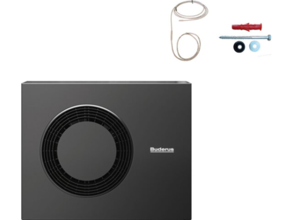 Buderus Logaplus M WLW-MB AH WLW-10 MB AH 10 kW Luft-Wasser-Wärmepumpe Hybrid außen anthrazit