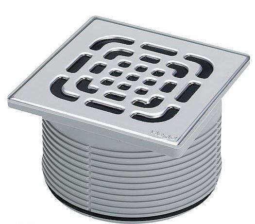 VIEGA Aufsatz 4922.5, Rost verschraubt, 150x150mm, Kunststoff grau