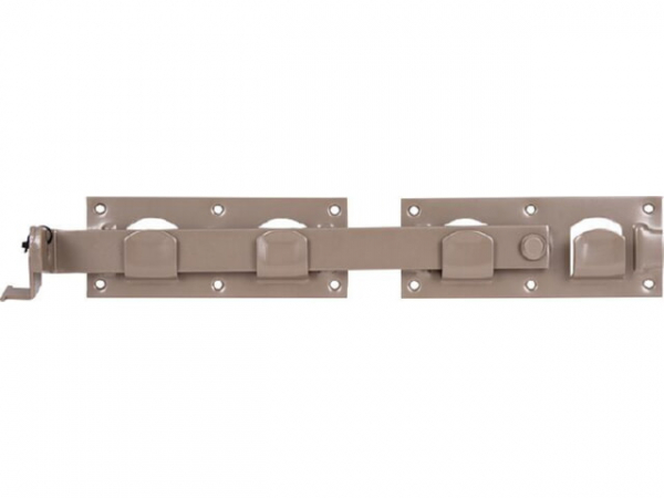 Doppeltorüberwurf DURAVIS 423 x 70 mm, Material: Stahl, blau verzinkt, Oberfläche: perlbeige RAL 1035