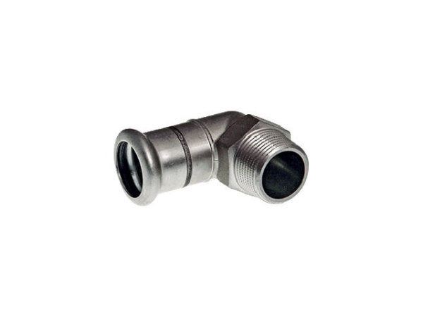 Buderus Logafix Edelstahl Winkel 28xR1 DN25 90° M-Kontur V2A EPDM O-Ring LBP-Funktion Außengewinde