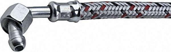 Ölschlauch einerseits 3/8'' Überwurfür mutter, anderseits Rohrbogen 90 R 1/4'' Überwurfmutter 1500 l